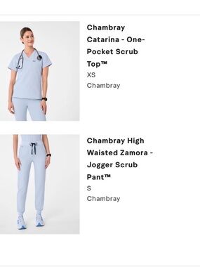 Figs-The Set-  S/ Zamora Jogger Scrub Pant with XS/Catarina Top
